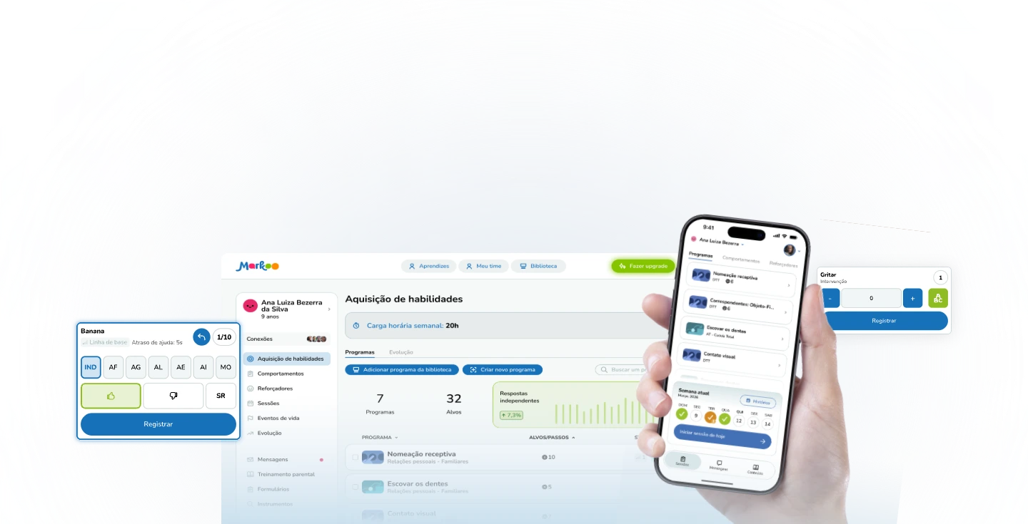App Markoo em funcionamento